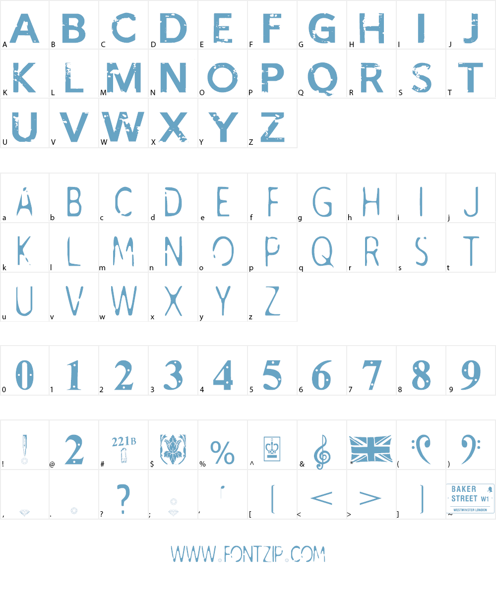 I AM SHERLOCKED Font Character